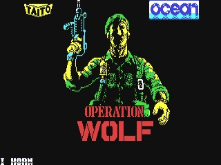Operation Wolf title screen for Commodore 64